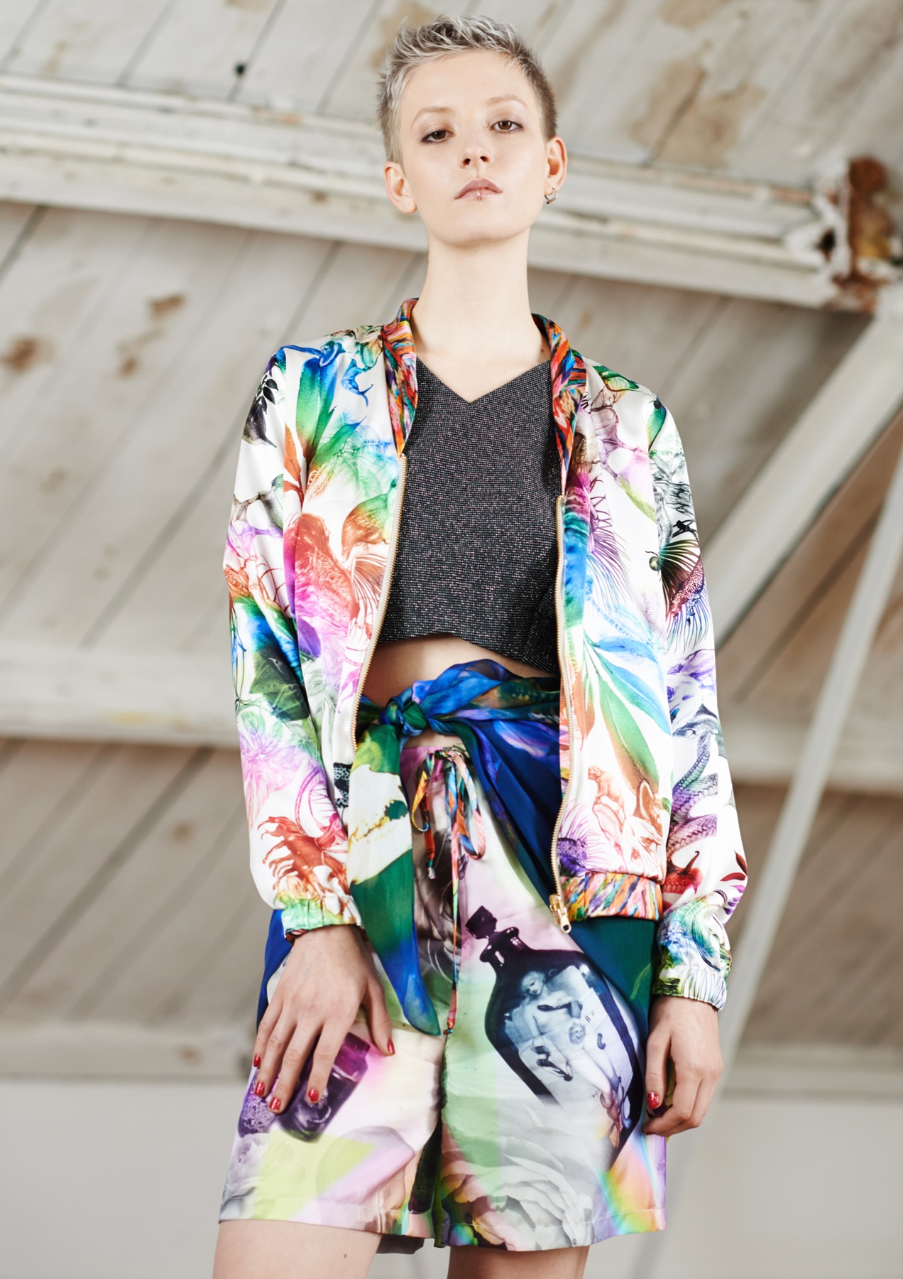 PENNY REVERSIBLE BOMBER SILK JACKET £599