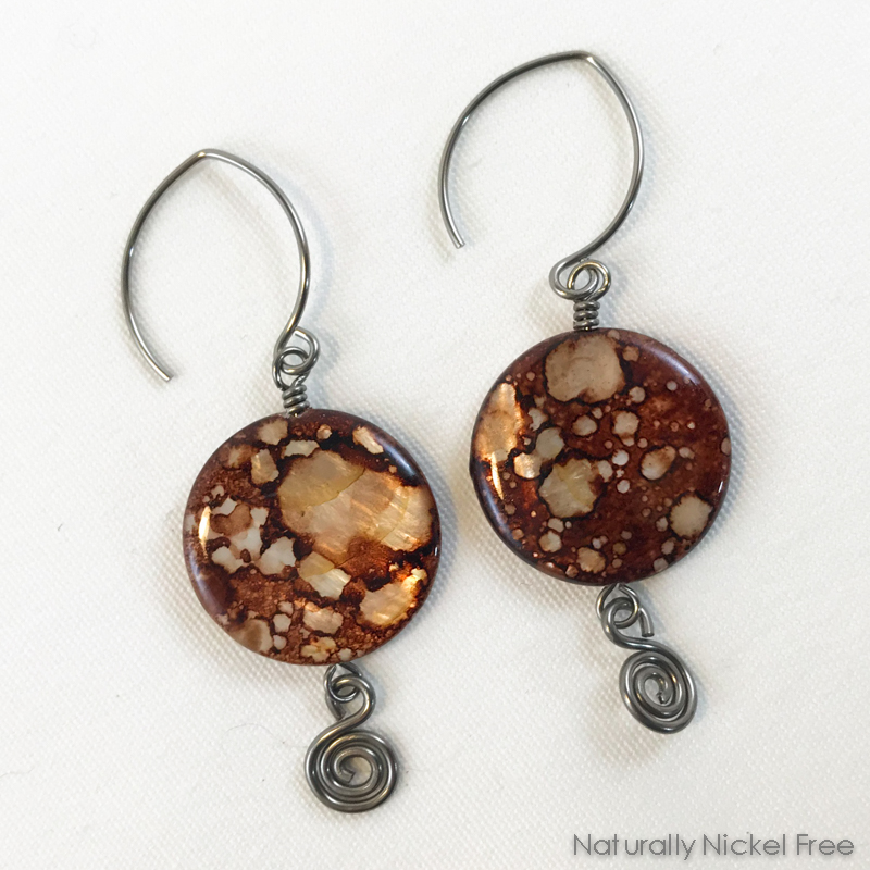 Shell Niobium Earrings