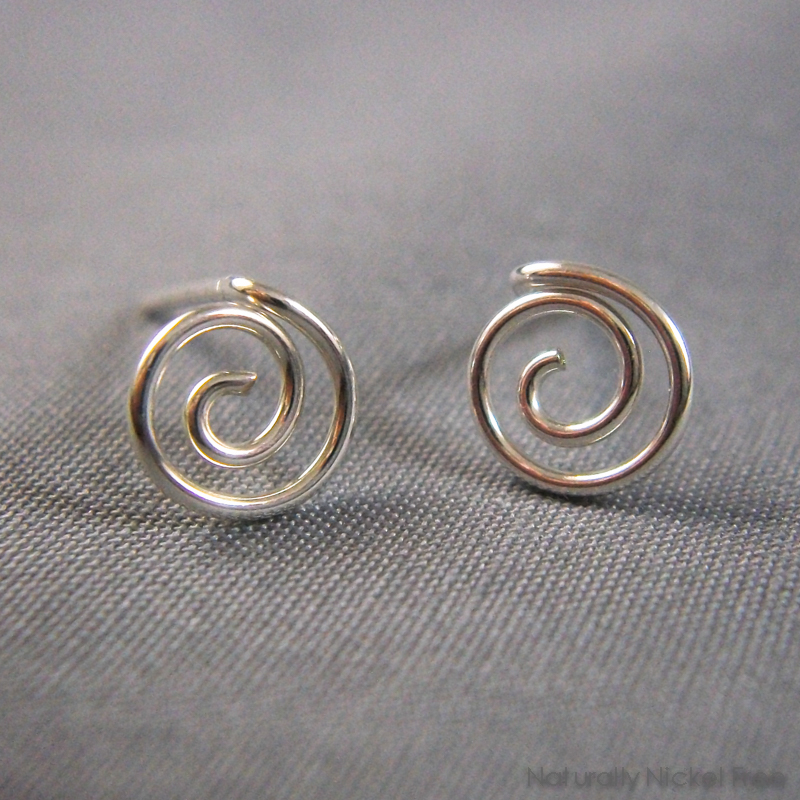 Galaxy Spiral Post Earrings