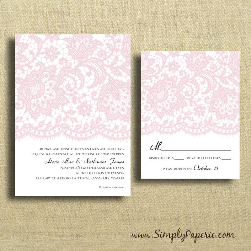 Vintage Lace Wedding Invitations - product images  of 