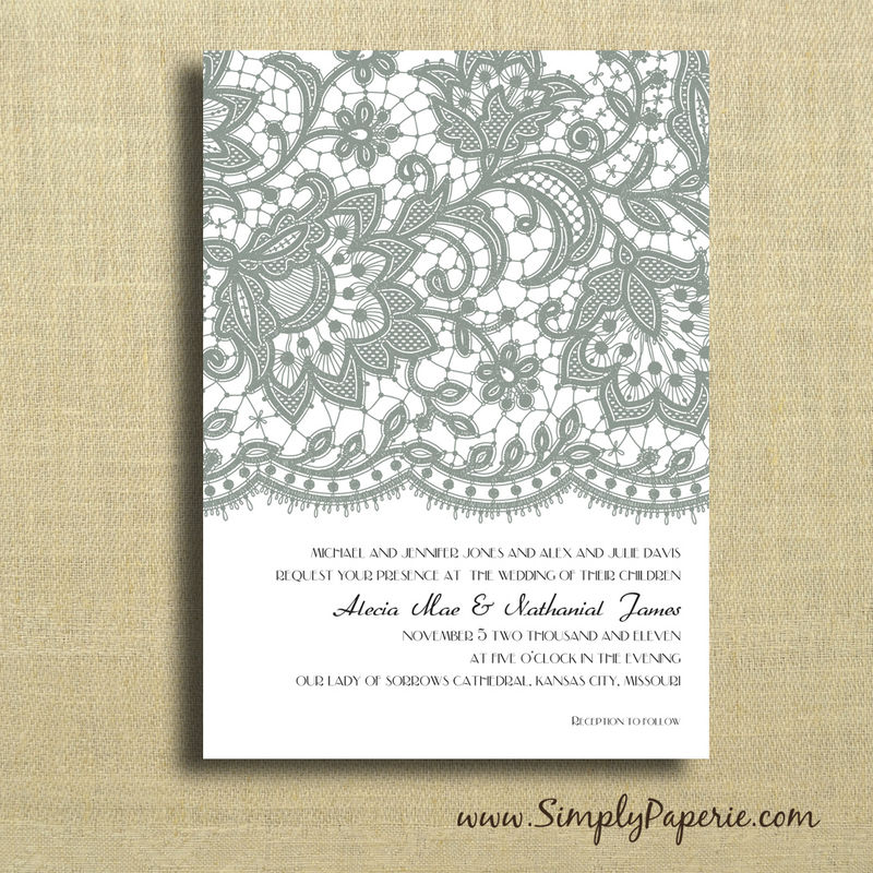 Vintage Lace Wedding Invitations Simply Paperie Vintage Lace Wedding Invitations Product Images Of
