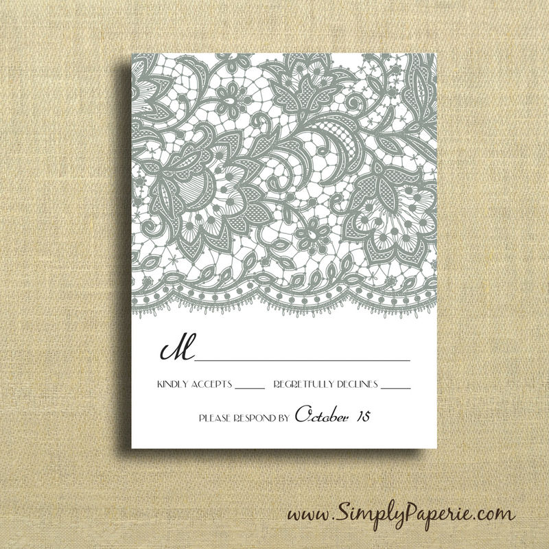 Vintage Lace Wedding Invitations - product images  of 