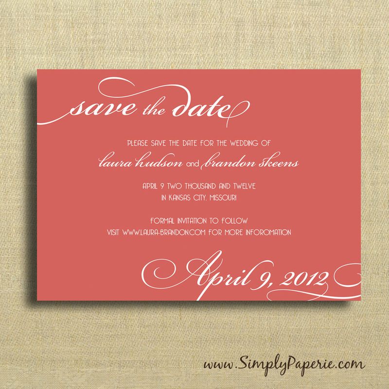 Select your color! Modern Wedding Typography Save the Dates - product images  of 
