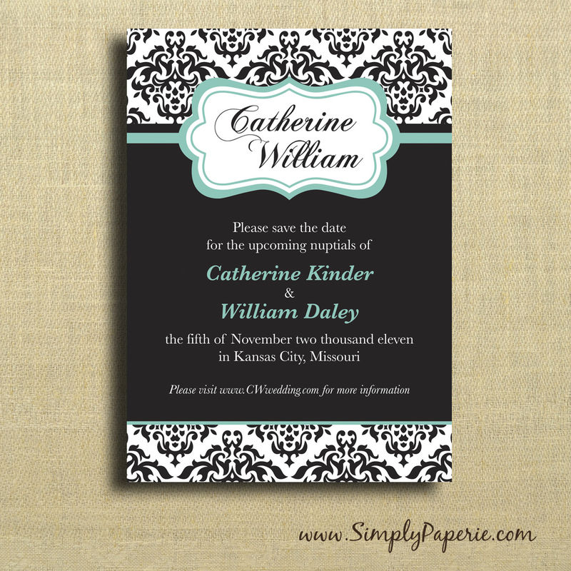 Damask Save the Date Cards - product images  of 
