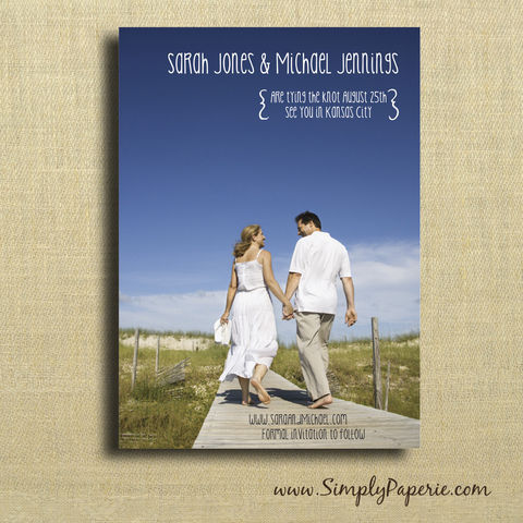 Contemporary,Photo,Save,the,Dates,Wedding, Save the Date, Card, photograph, engagement photo, custom, personalized, announcement, 5 x 7