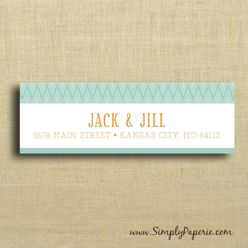 Teal and Tangerine Return Address Labels - product images  of 