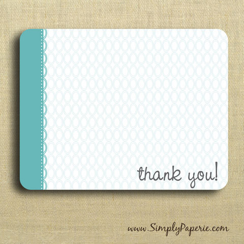 Thank,You!,Greeting,Notecards,Paper Goods, Cards, Blank, bright, notecard, note, card, geometric, circles, polka dot, flat, thank you, teal, turquoise, aqua, fun, The Artisan Group, ink, envelope