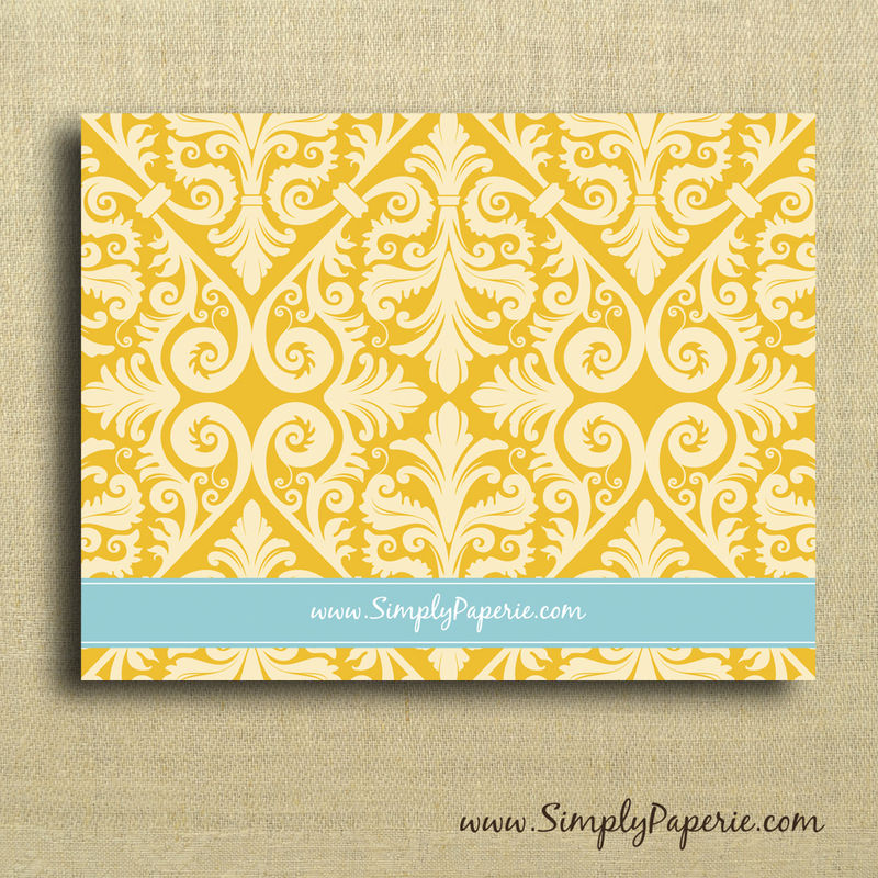 Teal and Gold Thank You Cards - Featured in 2012 Golden Globes Celebrity Gift Lounge - product images  of 