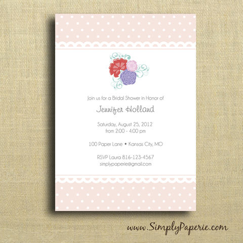 Garden,Party,Shower,Invitation, Wedding, Shower, Bridal, garden party, baby, pink, peach, flower, bouquet, celebration, party, bride