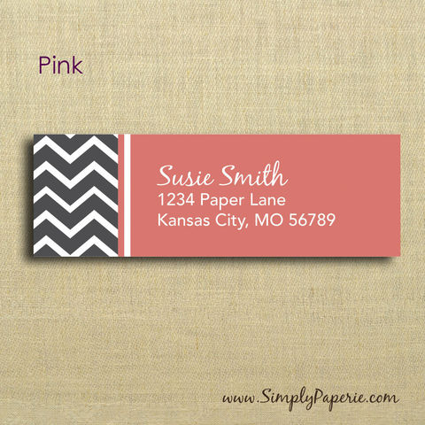 Grey,Chevron,Return,Address,Labels,Address Label, Return address sticker, label, Sticker, address, grey, pink, salmon, coral, slate, chevron, wedding, modern, geometric