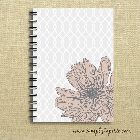 Grey,Floral,Weekly,Planner,Weekly Planner, Calendar, month, monthly, academic, year, school, planner, 2012, 2013, grey, light pink, dusty rose, floral, gate pattern, flower, light grey, sophisticated, femenine, The Artisan Group