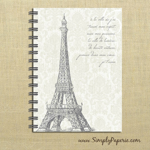 Shabby,Chic,Eiffel,Tower,Weekly,Planner,Weekly Planner, Calendar, month, monthly, academic, year, school, planner, 2012, 2013, shabby chic, French, France, Eiffle Tower, damask, worn, weathered, aged, country, off white, tan, quote, poem, The Artisan Group, journal, notebook, book, 2014