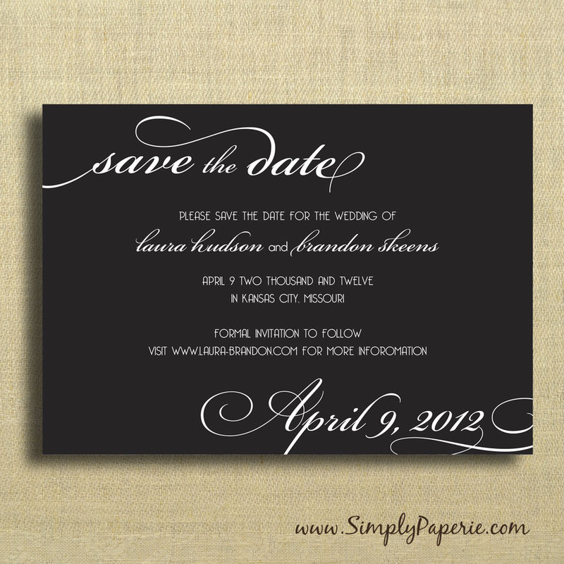 Select your color! Modern Wedding Typography Save the Dates - product images  of 