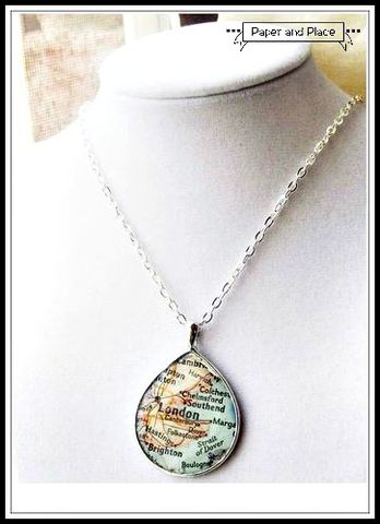 Custom,Tear,Drop,Map,Pendant,Necklace,modern map necklace, map necklace, custom map necklace, designsbytaylor2u.com, taylor2u, modern map, vintage map, map jewelry, map jewellry