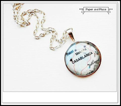 Casablanca,Morocco,Map,Necklace,Ready,to,Ship,casablanca, map necklace, morocco map necklace, Jewelry,Pendant,bezel,map,recycle,travel,spain,journey,capital,tourist,Mediterranean,coast,morocco,casablanca_map,pendant,glass,chain
