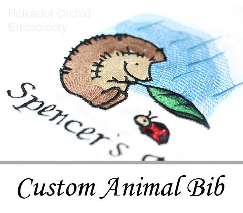 Personalized,Springtime,Animal,Baby,Bibs,baby, bib, animal, rabbit, frog, squirrel, lamb, mouse, hedgehog, toadstool, ladybug, rain