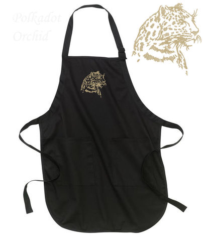 Embroidered,Wildcat,Apron,-,Bobcat,,Lion,,Leopard,,or,Tiger,embroidered, apron, wildcat, bobcat, lion, tiger, leopard