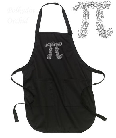 Apron,Embroidered,with,Digits,of,Pi,pi, apron, embroidered, custom, personalize, nerd, kitchen