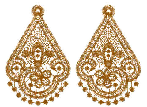 Traditional,Lace,Earrings,using,One,Custom,Color,lace, earrings, custom, favorite color, dangle, fashion, accessory, jewelry