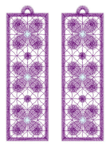 Flower,Rectangle,Lace,Earrings,Using,Your,Favorite,Color,lace, earrings, custom, favorite color, dangle, fashion, accessory, jewelry
