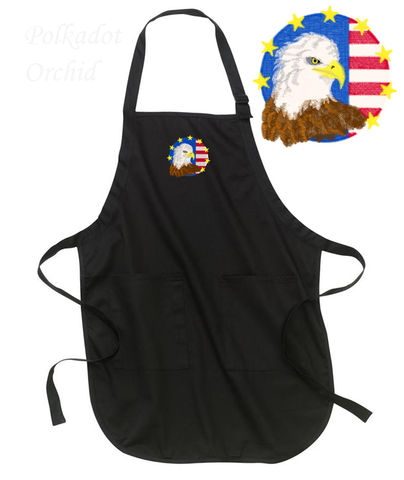 Patriotic,Eagle,Apron,embroidered, apron, eagle, patriotic