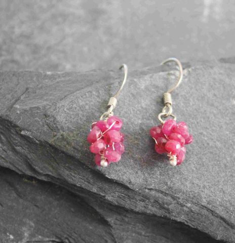 Ruby,Pearl,earrings,sterling silver, earrings, cirtine,ruby,rubies, red, special occasion, green, peridot yellow, casual, visual, birthday,villain, accessories