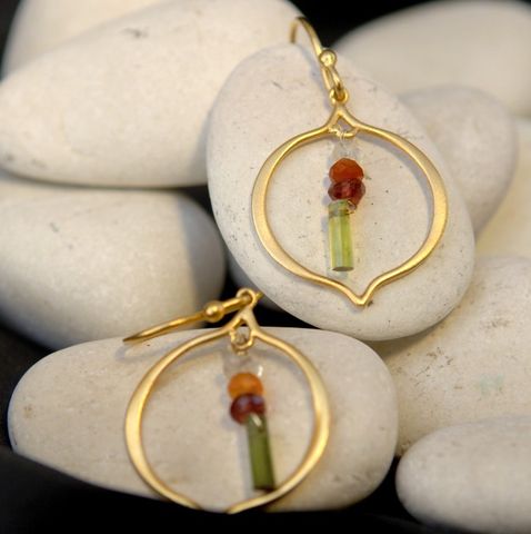 Orissa,earrings,orissa, gold, carnelian, colorful, gemstones, villain, necklaces, causal, special, gift, the artisan group