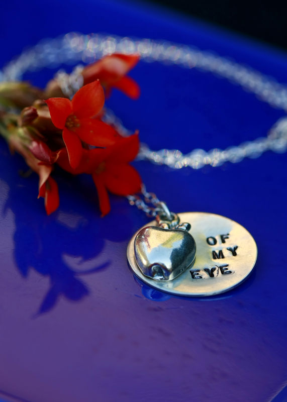 Apple of my Eye hand stamped necklace - product images  of 