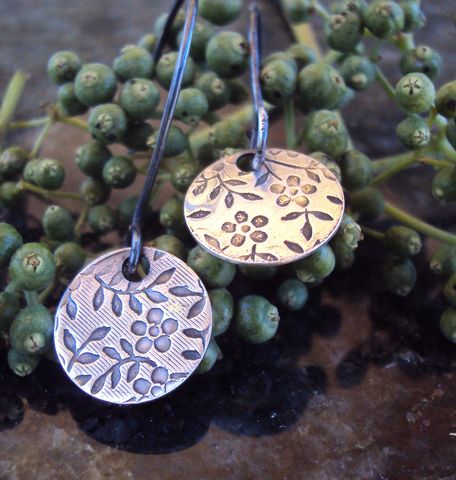 Daisy,earrings,Sterling silver earrings, handcrafted silver jewelry, handmade silver jewelry