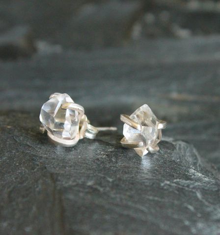 Herkimer,diamond,earrings, new york, metalsmithed, villain, accessories herkimer, 14k gold, gold,sterling, wedding, holiday, gifts