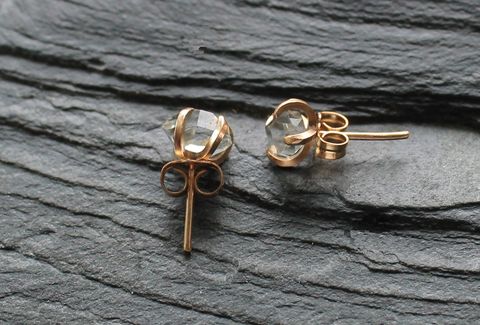 Herkimer,diamond,earrings,in,gold, new york, metalsmithed, villain, accessories herkimer, 14k gold, gold,sterling, wedding, holiday, gifts
