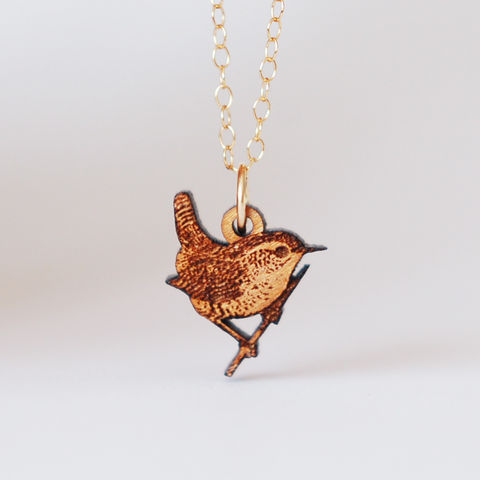 Mini,Wren,Bird,Necklace