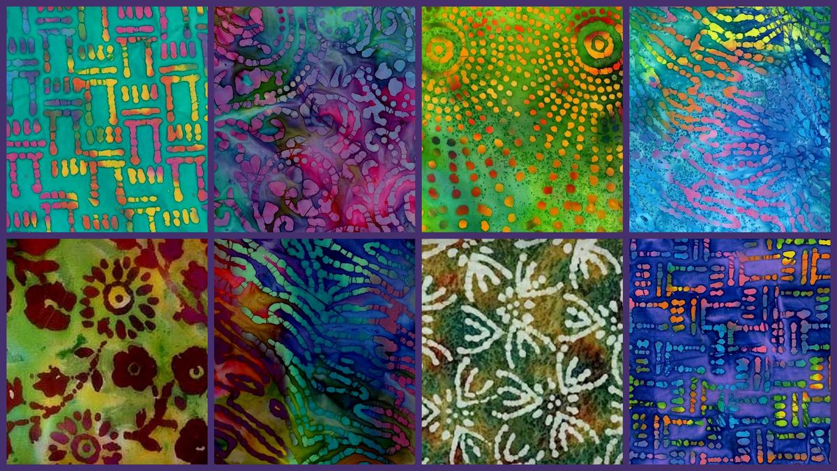 Batik Quilt Fabric Deep Sea Batik Fat Quarter Medley 2 Yards AUNTIE CHRIS QUILT FABRIC. COM