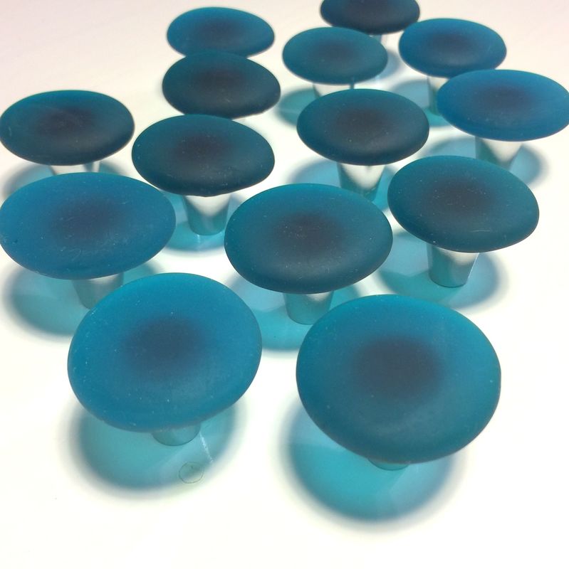 Teal Beach Glass Cabinet Knob Drawer Pull Beachyrustica