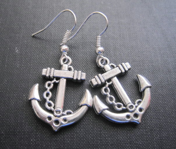 Nautical Anchor Dangle Earrings Vamps Jewelry Gothic Victorian Jewelry