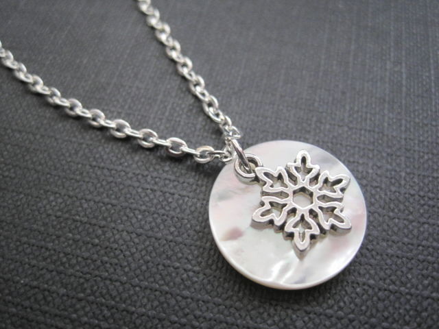 Full Moon Snowflake Cold Moon Necklace Vamps Jewelry Gothic Victorian Jewelry