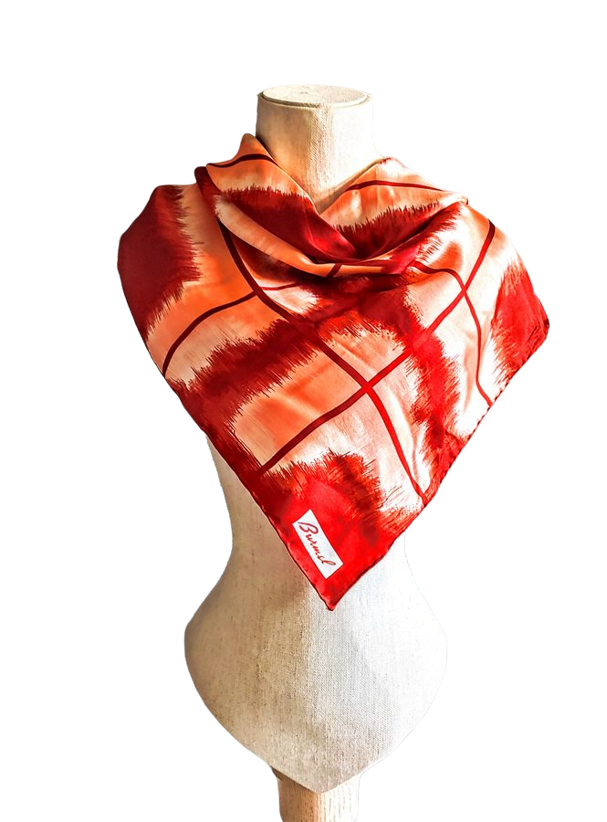 Vintage 1950s square silk scarf