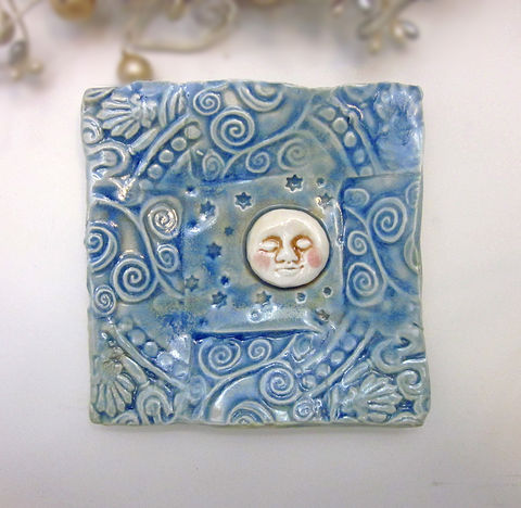 Ceramic,Moon,Plate,Dish,Ceramics_and_Pottery,dish,trinket_dish,serving,soap_dish,wedding_favor,pagan,moon,celestial,tfteam,moon_plate,moon_soap_dish,sky_blue,spoon_rest,earthenware,pottery,ceramic,clay,glaze,imagination,creativity