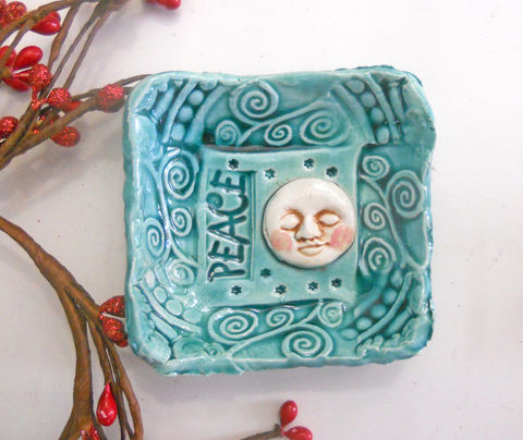 Moon,Peace,Ring,Bowl,Prep,Turquoise,Ceramics_And_Pottery,Ceramic,Ceramic_Moon_Bowl,Moon_Bowl,Ring_Bowl,Prep_Bowl,Stars,Night_Sky,Pagan,Wedding_Favor,Wicca,Rustic,Woodland_Forest,Pottery,moon_ring_bowl