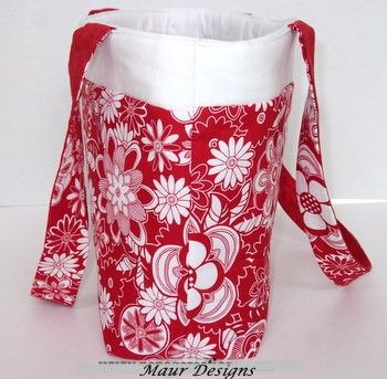 Red and White Floral Tote Bag - product images  of 