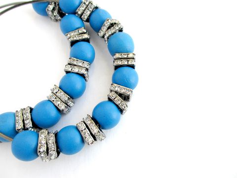 Blue,Hoop,Earrings,basketball wives hoop earrrings,large hoops,hoop earrings,blue,gunmetal,rhinstone hoops,wooden beads,wooden hoops,denim blue,rondelles