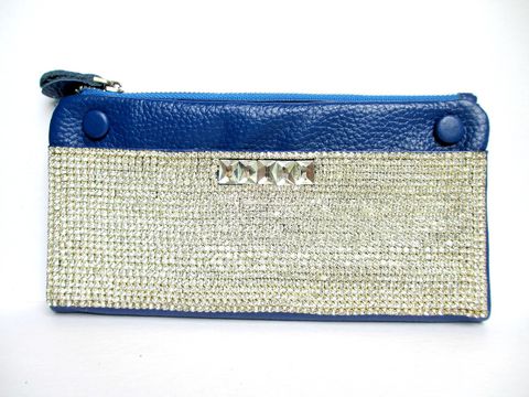 Blue,Leather,and,Rhinestone,Wallet,blue leather wallet,rhinestone wallet,royal blue,genuine leather