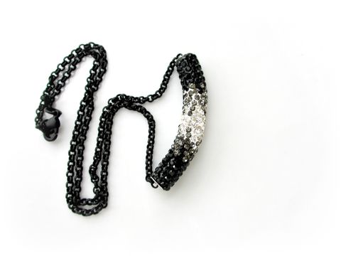 Swarovski,Ombre,Necklace,ombre necklace,Swarovski necklace,pave necklace,Rhinestone pave necklace,black swarovski necklace,pendant