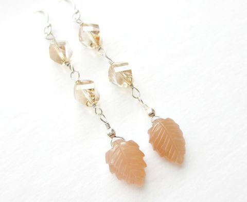 Swarovski,and,Moonstone,Earrings,Swarovski Earrings,Moonstone Earrings,Dangle,Sterling Silver