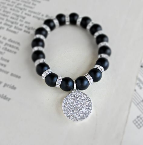 Black,Onyx,Stretch,Bracelet,,Stacking,Bracelet,black onyx bracelet,black onyx,charm bracelet,stacking bracelet,stack bracelet,stretch bracelet