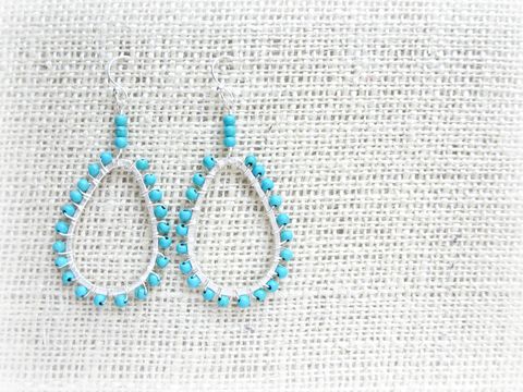 Brushed,Silver,Teardrop,Earrings,silver teardrop earrings,silver earrings,silver plated earrings,teardrop,turquoise earrings.blue earrings