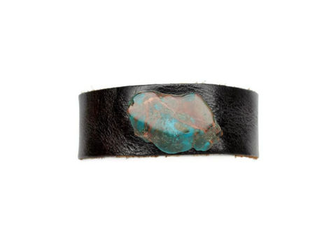 Dark,Brown,leather,Stone,Cuff,leather cuff,leather bracelet,cuff bracelet,cuff,brown,stone cuff