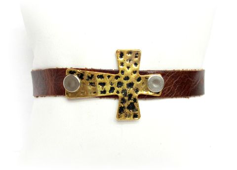 Brown,Cross,Cuff,Leather,Bracelet,leather cuff,leather bracelet,dark brown,brown cuff bracelet,cross cuff bracelet,leather cross bracelet