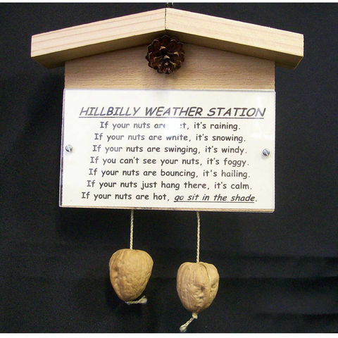 Customized,weather,station,novelty,gag,gift,Woodworking, Sign, weather_station, hanging, outdoor, novelty, _gift,  funny, humorous, hillbilly, balls, joke, cedar, plexiglass, 