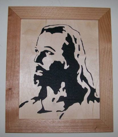 Jesus,in,wood,scroll,saw,portrait,Woodworking,Fretwork,Wall_Hanging,art,felted,home_decor,jesus,christ,religeous,crusifix,lord,birch,cedar,felt